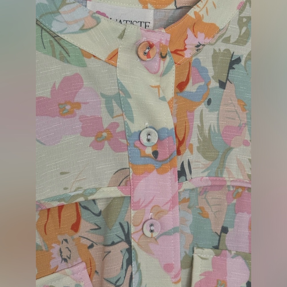 PLUS SIZE FLORAL ROMPER - Picture 3 of 7
